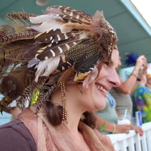 Girl Wearing Feathers